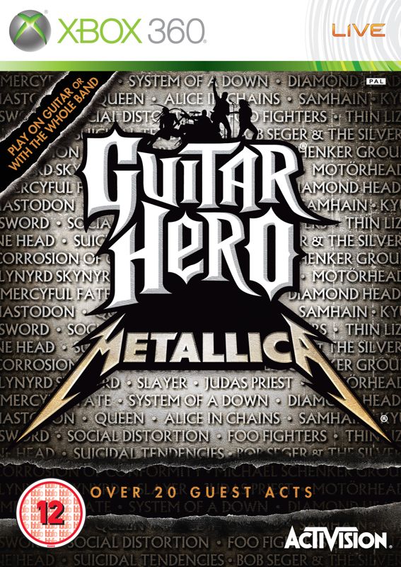 Guitar Hero: Metallica box art for Xbox 360
